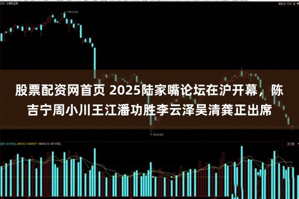 股票配资网首页 2025陆家嘴论坛在沪开幕，陈吉宁周小川王江潘功胜李云泽吴清龚正出席