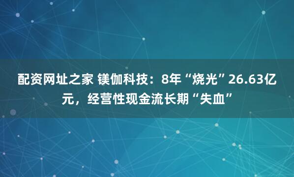 配资网址之家 镁伽科技：8年“烧光”26.63亿元，经营性现金流长期“失血”